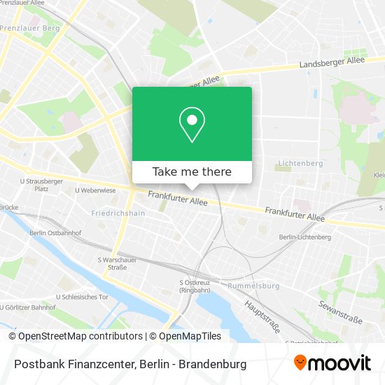 Postbank Finanzcenter map