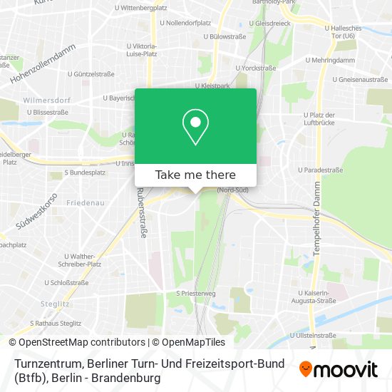 Карта Turnzentrum, Berliner Turn- Und Freizeitsport-Bund (Btfb)