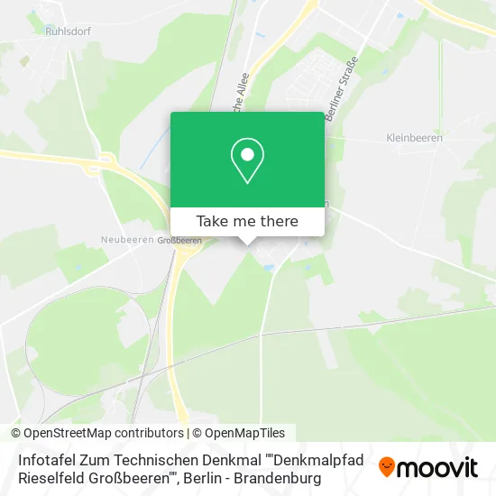 Карта Infotafel Zum Technischen Denkmal ""Denkmalpfad Rieselfeld Großbeeren""