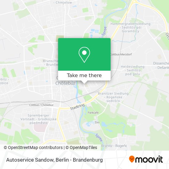 Autoservice Sandow map