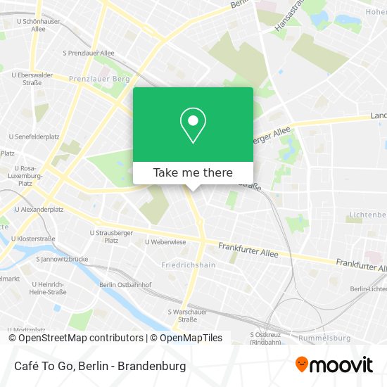 Café To Go map