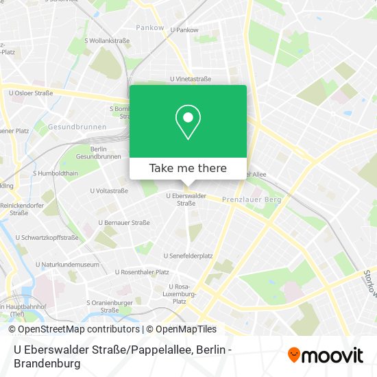 U Eberswalder Straße / Pappelallee map