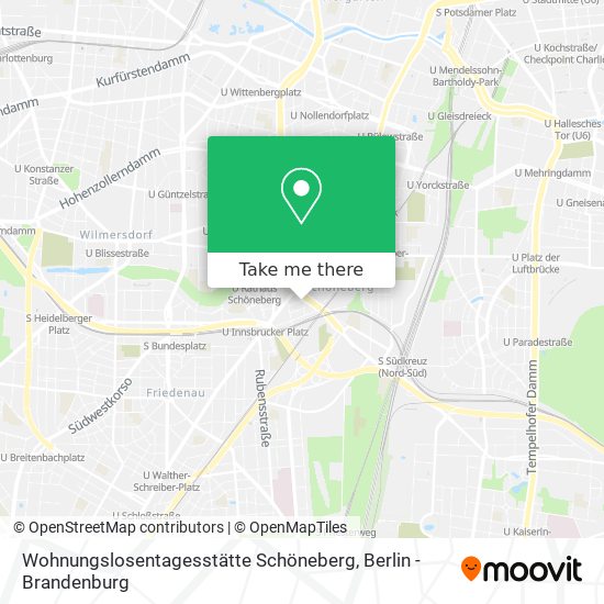 Карта Wohnungslosentagesstätte Schöneberg