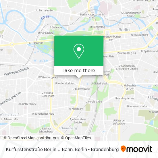 Kurfürstenstraße Berlin U Bahn map