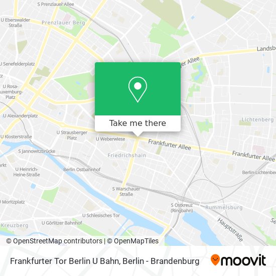 Карта Frankfurter Tor Berlin U Bahn