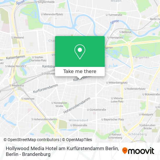 Карта Hollywood Media Hotel am Kurfürstendamm Berlin
