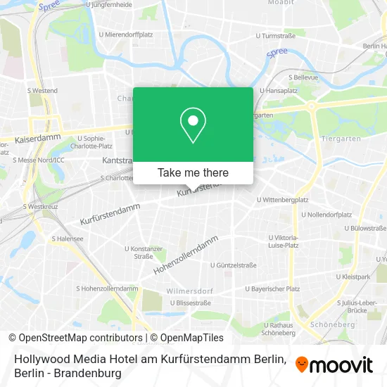 Карта Hollywood Media Hotel am Kurfürstendamm Berlin