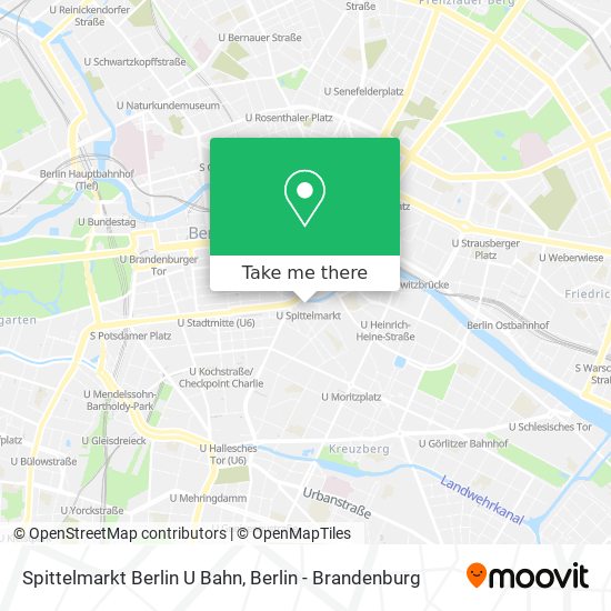 Карта Spittelmarkt Berlin U Bahn