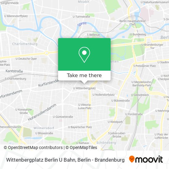 Карта Wittenbergplatz Berlin U Bahn