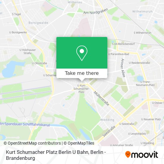 Карта Kurt Schumacher Platz Berlin U Bahn