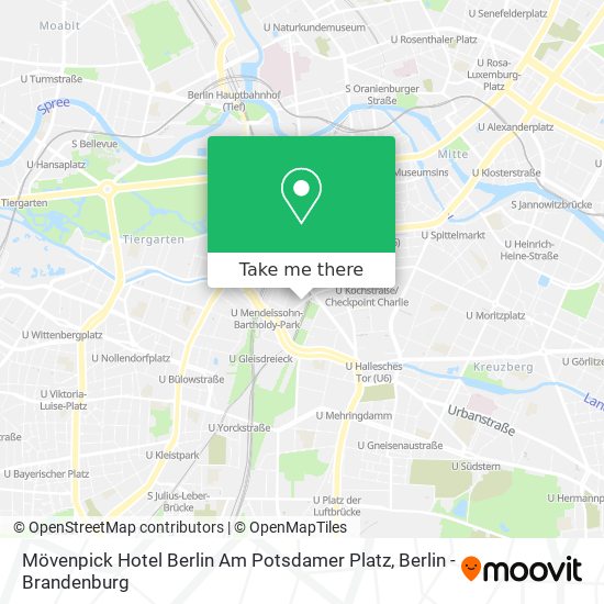Карта Mövenpick Hotel Berlin Am Potsdamer Platz