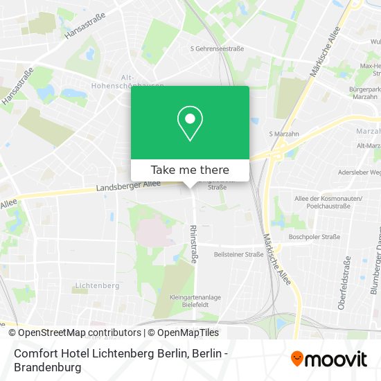 Карта Comfort Hotel Lichtenberg Berlin