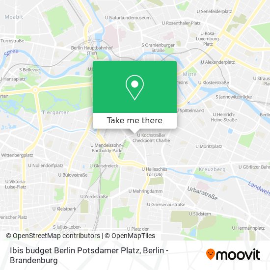 Ibis budget Berlin Potsdamer Platz map
