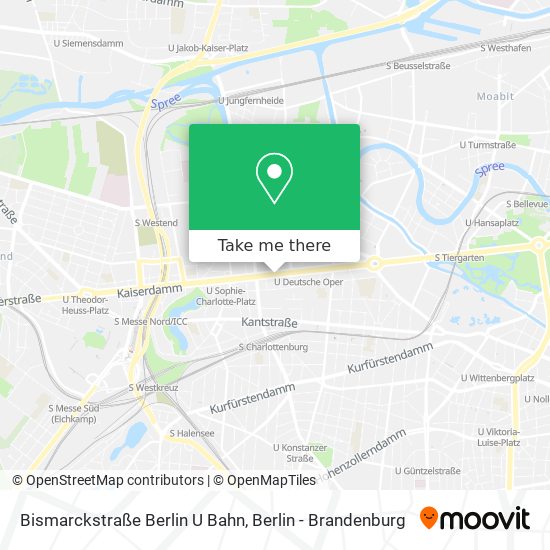 Карта Bismarckstraße Berlin U Bahn