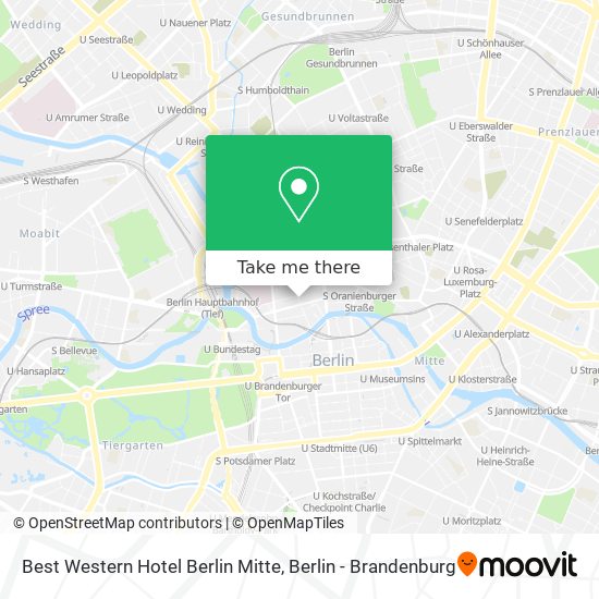 Best Western Hotel Berlin Mitte map
