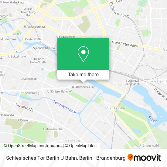 Карта Schlesisches Tor Berlin U Bahn