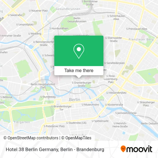 Hotel 38 Berlin Germany map