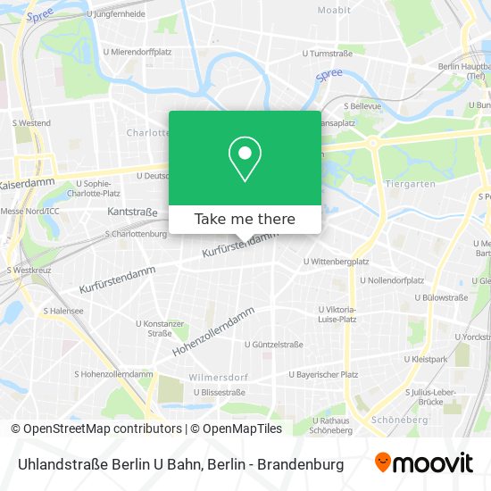 Uhlandstraße Berlin U Bahn map