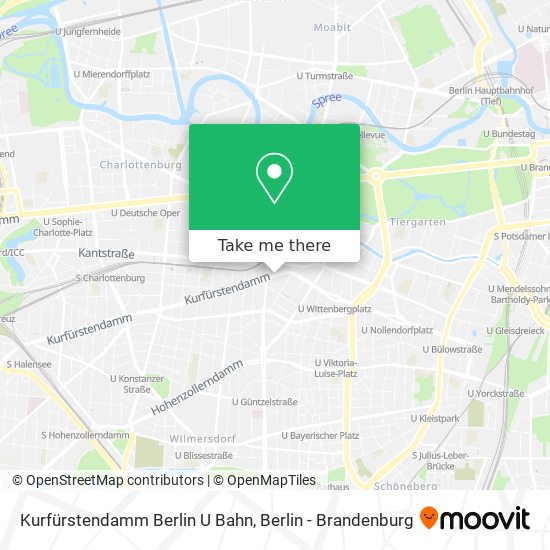 Карта Kurfürstendamm Berlin U Bahn