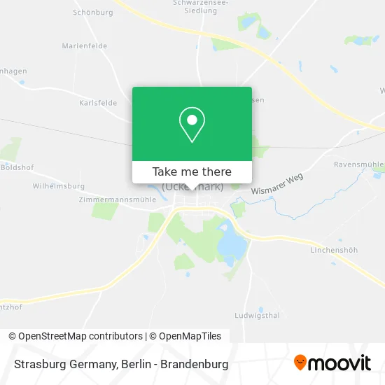 Strasburg Germany map
