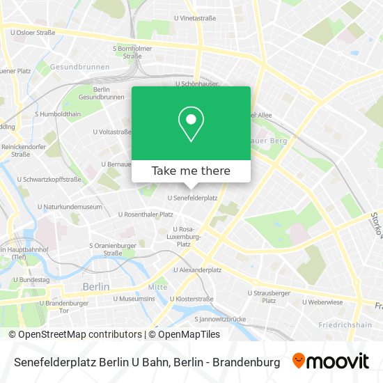 Карта Senefelderplatz Berlin U Bahn