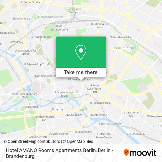 Hotel AMANO Rooms Apartments Berlin map