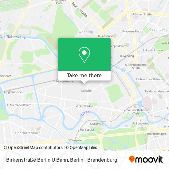 Birkenstraße Berlin U Bahn map