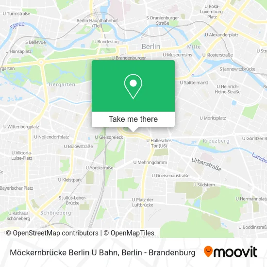 Карта Möckernbrücke Berlin U Bahn