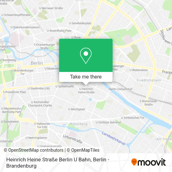 Карта Heinrich Heine Straße Berlin U Bahn