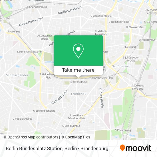 Berlin Bundesplatz Station map