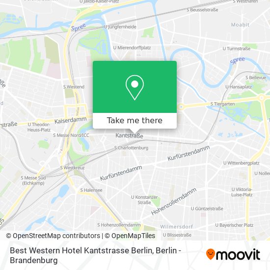 Best Western Hotel Kantstrasse Berlin map