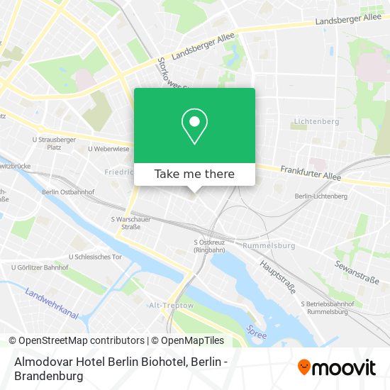 Almodovar Hotel Berlin Biohotel map