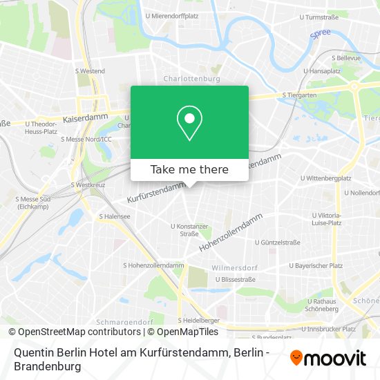 Карта Quentin Berlin Hotel am Kurfürstendamm