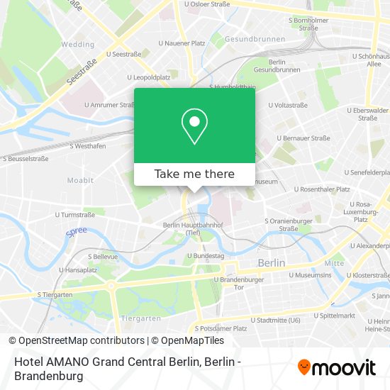 Карта Hotel AMANO Grand Central Berlin