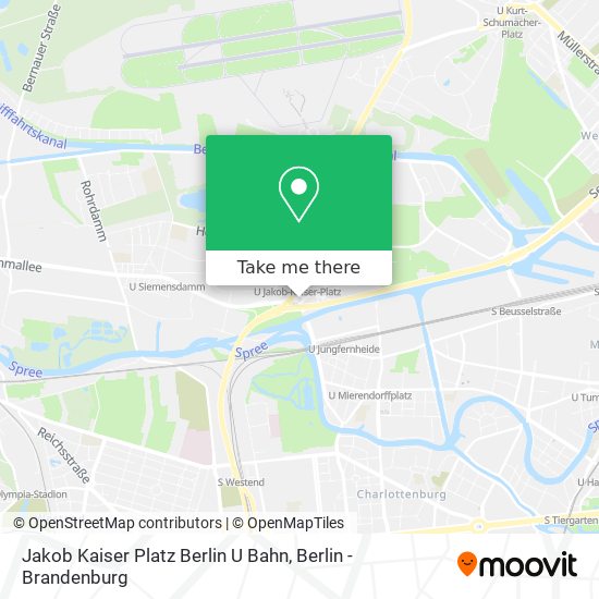 Карта Jakob Kaiser Platz Berlin U Bahn