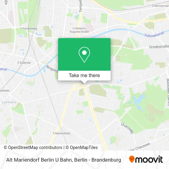 Карта Alt Mariendorf Berlin U Bahn