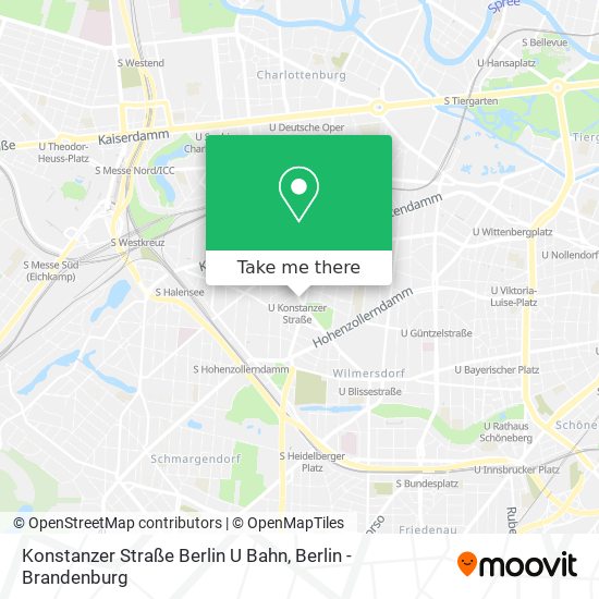 Карта Konstanzer Straße Berlin U Bahn