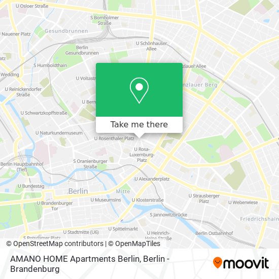 Карта AMANO HOME Apartments Berlin