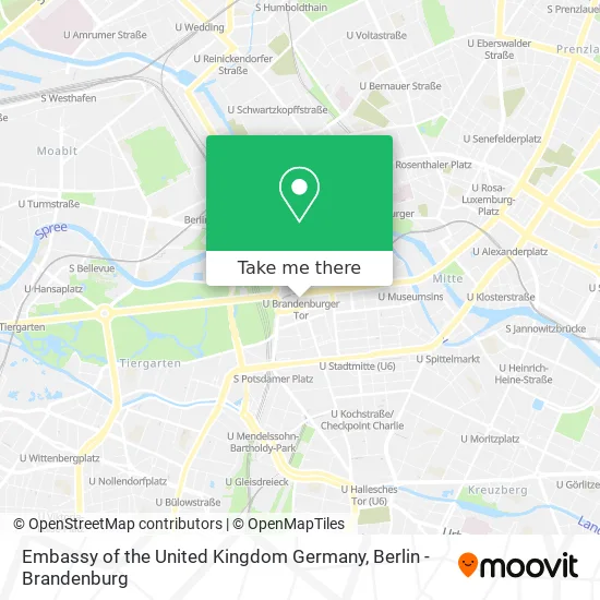 Карта Embassy of the United Kingdom Germany