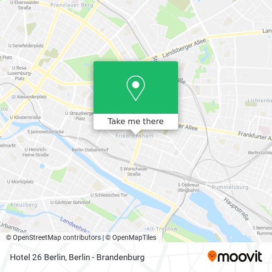 Карта Hotel 26 Berlin