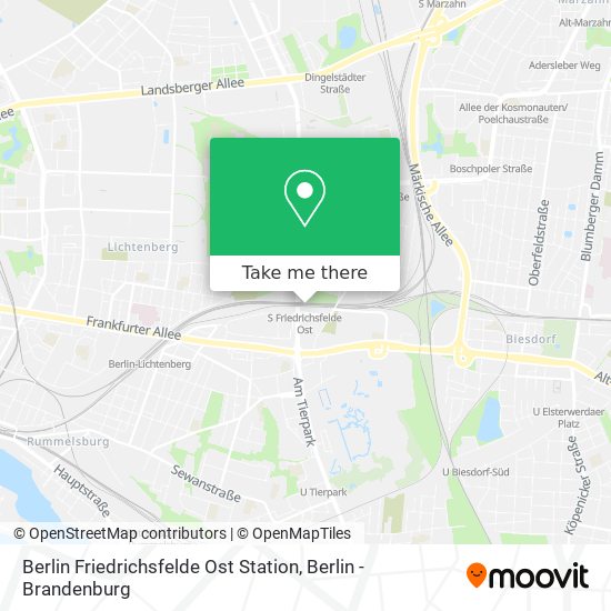Berlin Friedrichsfelde Ost Station map
