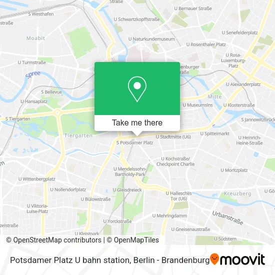 Карта Potsdamer Platz U bahn station