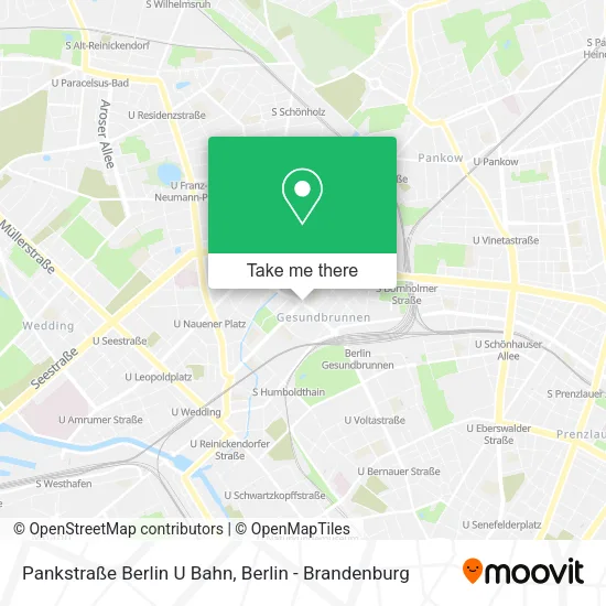 Карта Pankstraße Berlin U Bahn