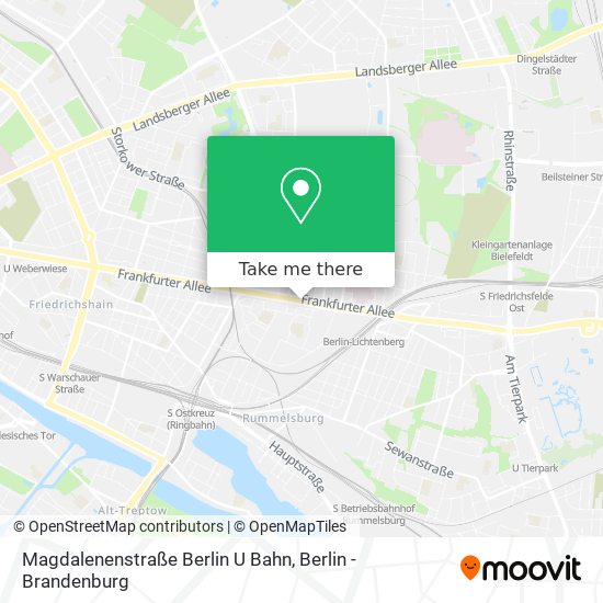 Magdalenenstraße Berlin U Bahn map