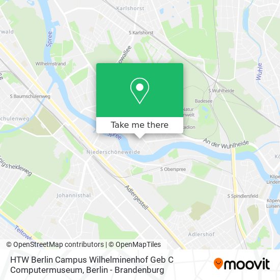 HTW Berlin Campus Wilhelminenhof Geb C Computermuseum map