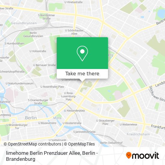 limehome Berlin Prenzlauer Allee map