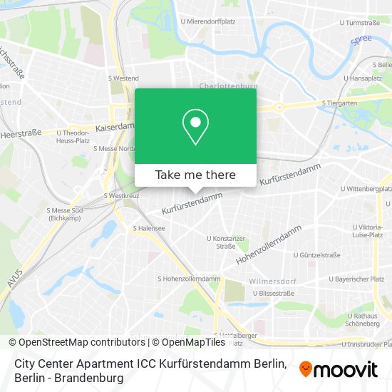 Карта City Center Apartment ICC Kurfürstendamm Berlin