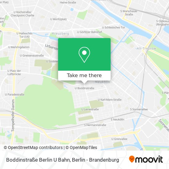 Boddinstraße Berlin U Bahn map