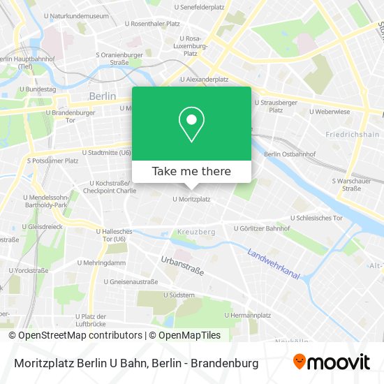 Карта Moritzplatz Berlin U Bahn
