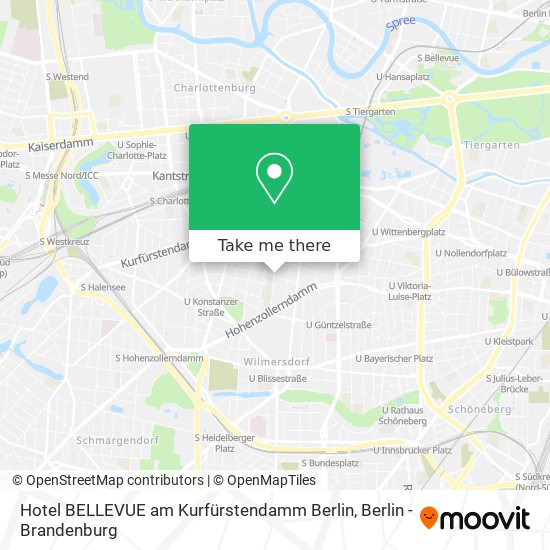 Карта Hotel BELLEVUE am Kurfürstendamm Berlin